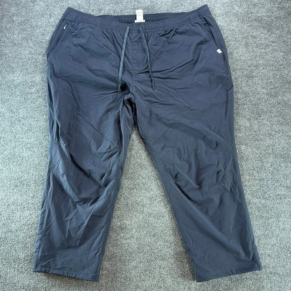 LL Bean Mens Multisport Pants Navy Blue Elastic Waist XXXL 28 Insulated Hiking